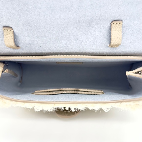 SENREVE Apres Aria Tan Leather & Faux Shearling Crossbody/Belt Bag NWT - Picture 9 of 10